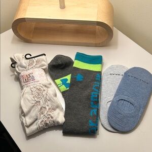 Under Armour, Muk Luka Knee Hights and 2 Cole Han short sock (4 pairs)